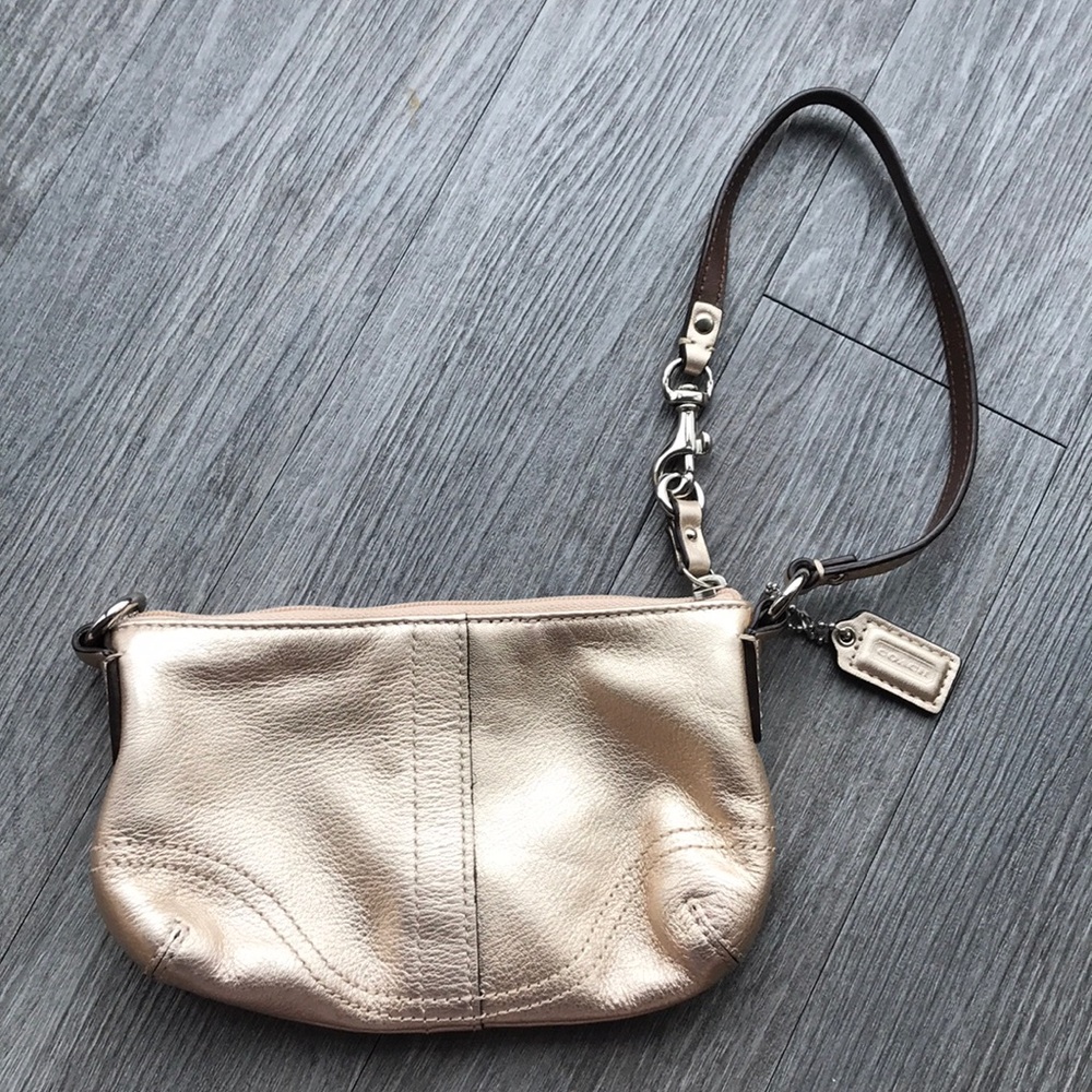 Coach Gold Wristlet